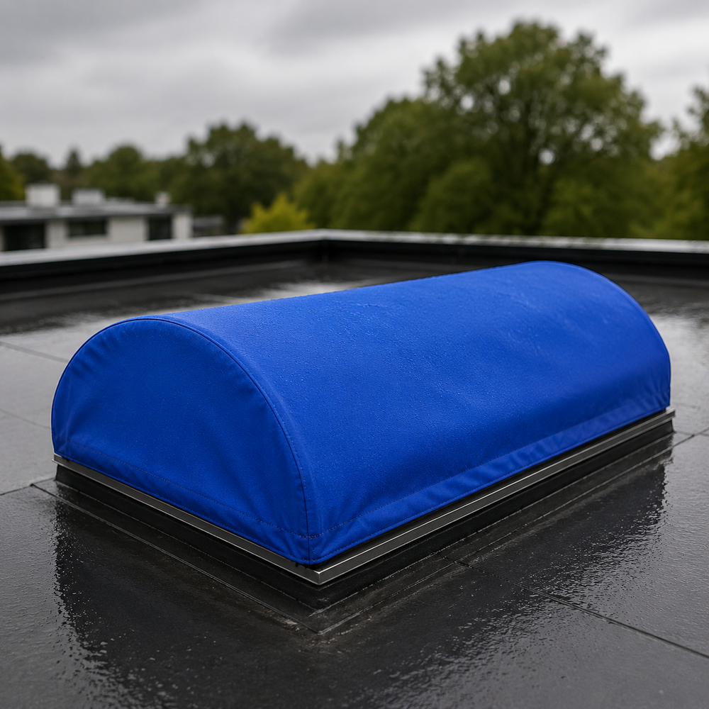 Custom Barrel Vaulted Skylight Cover – 1000D PVC Coated Polyester UV Protective Outdoor Skylight Shade Cover Made to Measure