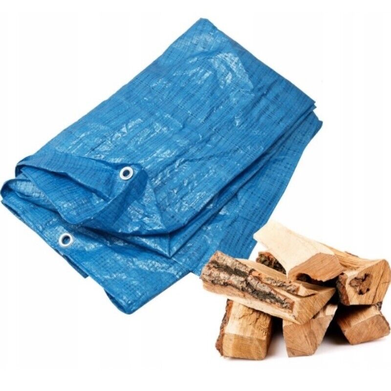 Blue Waterproof Multipurpose Lightweight Tarpaulin Cover 100gsm - Ideal for Camping and DIY Projects