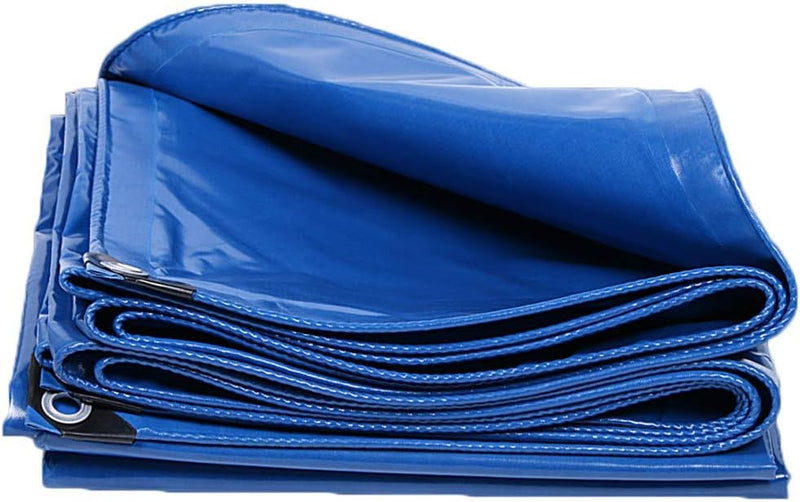 Heavy Duty Blue PVC Tarpaulin (610gsm) Waterproof Cover for Industrial and Outdoor Use