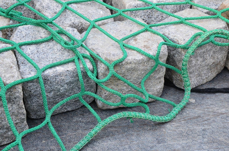 Heavy Duty Green Cargo Nets (Brick Nets) -Reliable Load Restraint for Construction and Transportation