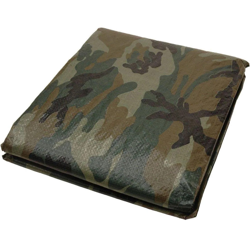 Heavy Duty Camouflage Pattern Tarpaulin - 110gsm Outdoor Cover for All Environments