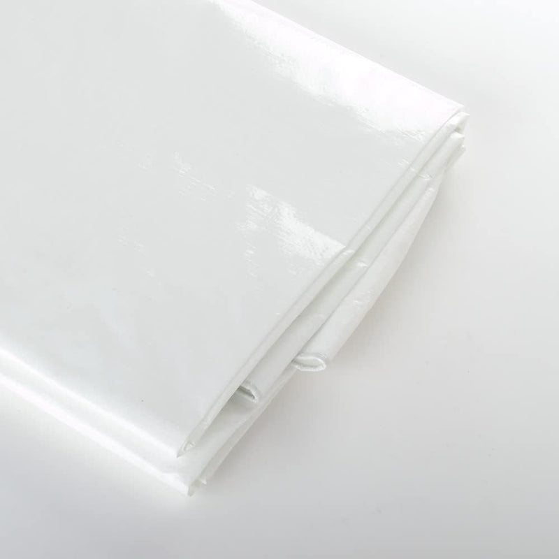 White Waterproof Tarpaulin - 110gsm Outdoor Cover for Rain, Sun, and More