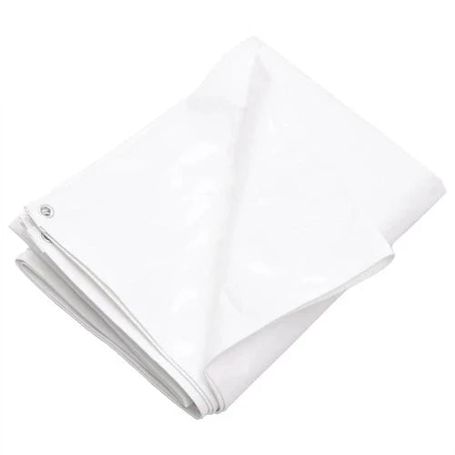 Waterproof White Tarpaulin Cover - 100gsm Lightweight & Durable Protection for All Seasons
