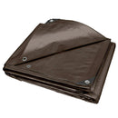 Premium 240GSM Heavy Duty Brown Pure Tarpaulin Waterproof Sheet