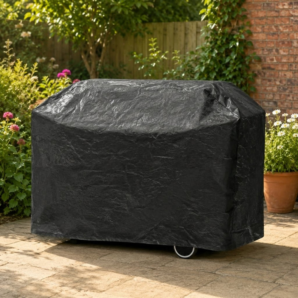 Barbecue Cover – Medium Black – Waterproof Polyethylene – Outdoor Protection