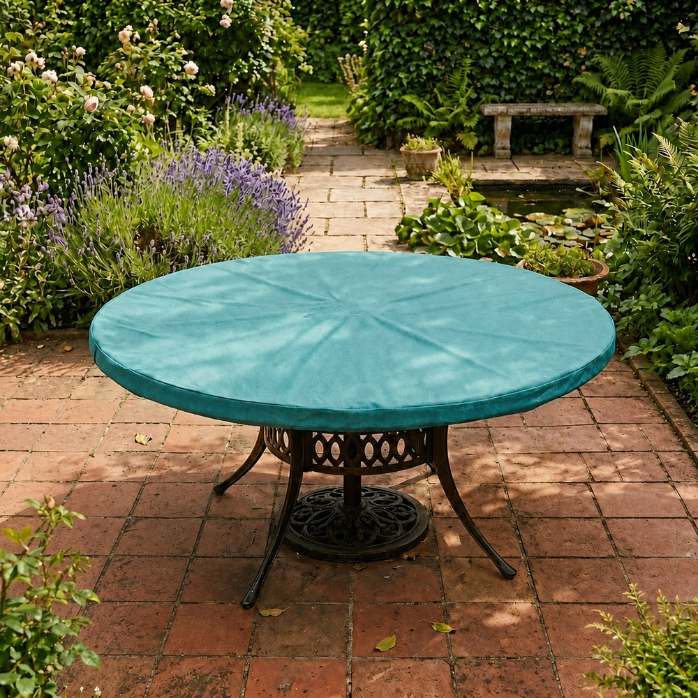 Round Table Top Cover – 4-6 Seater Green – Super Tough Protection – Outdoor Use