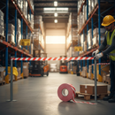 Professional Non-Adhesive Barrier Tape Red & White - 70mm x 500m for Hazard Demarcation and Crowd Control