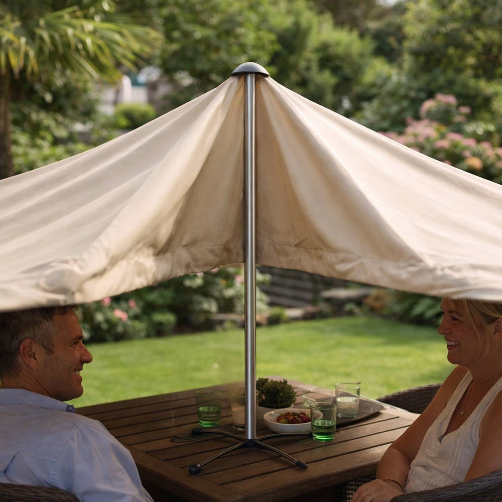 Table Top Water Shedding Pole – 34 cm Width – Plastic Coated Steel – Outdoor Furniture Protection
