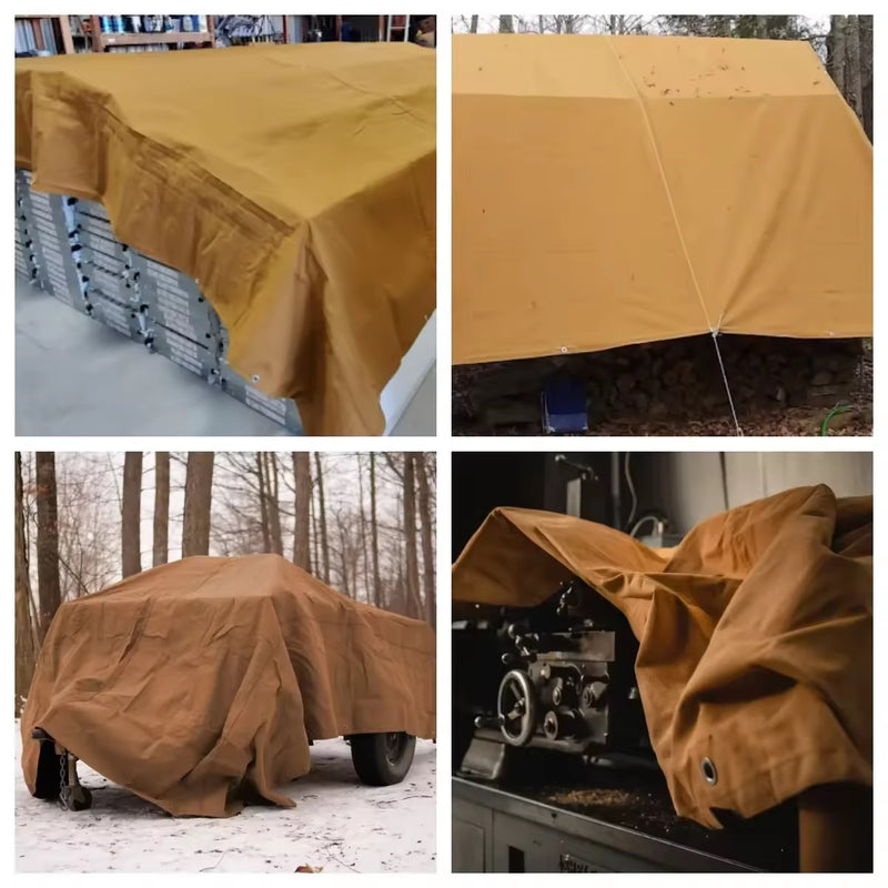 Heavyweight 610GSM Wax-Treated Canvas Tarpaulin – 28 Mil Thick