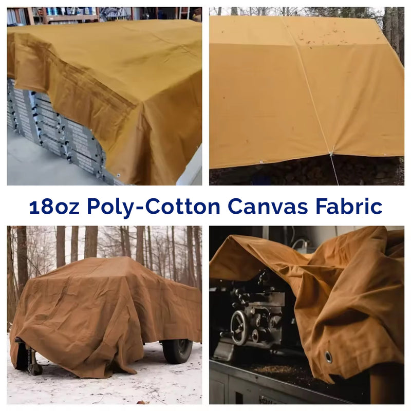 Heavyweight 610GSM Wax-Treated Canvas Tarpaulin – 28 Mil Thick