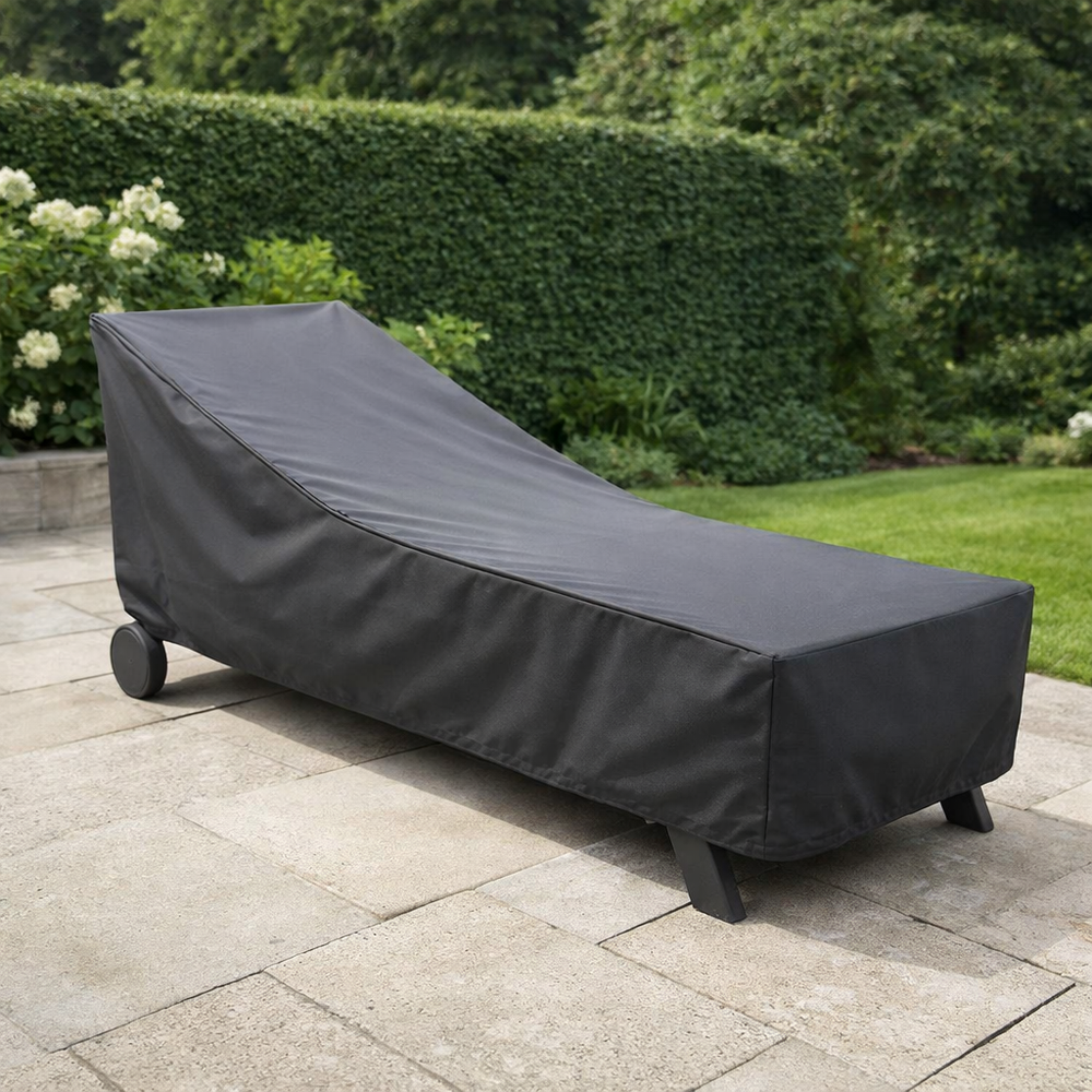 Sun Lounger Cover – Large Charcoal – Heavy Duty UV Protection – Outdoor Furniture