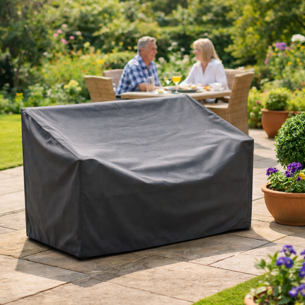 2 Seater Bench Cover – Small Charcoal – Durable Polyester – All-Weather Protection