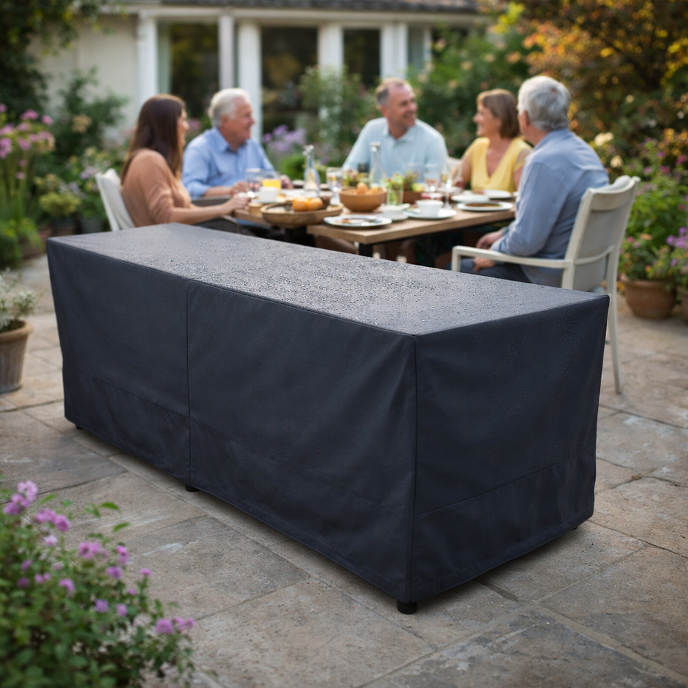 Rectangular Table Cover – 6 Seat Charcoal – Polyester – Outdoor Protection