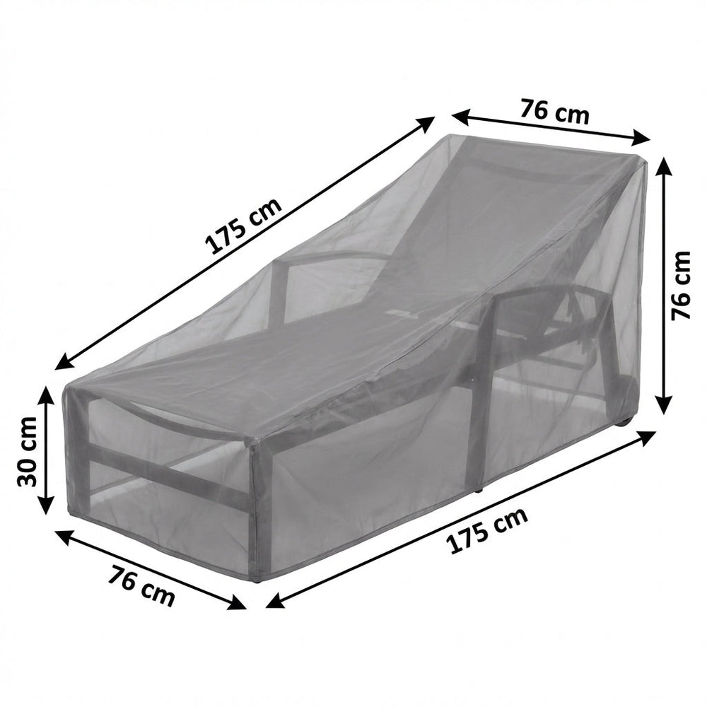 Sun Lounger Cover – Grey – Heavy Duty Waterproof – Outdoor Furniture Protection