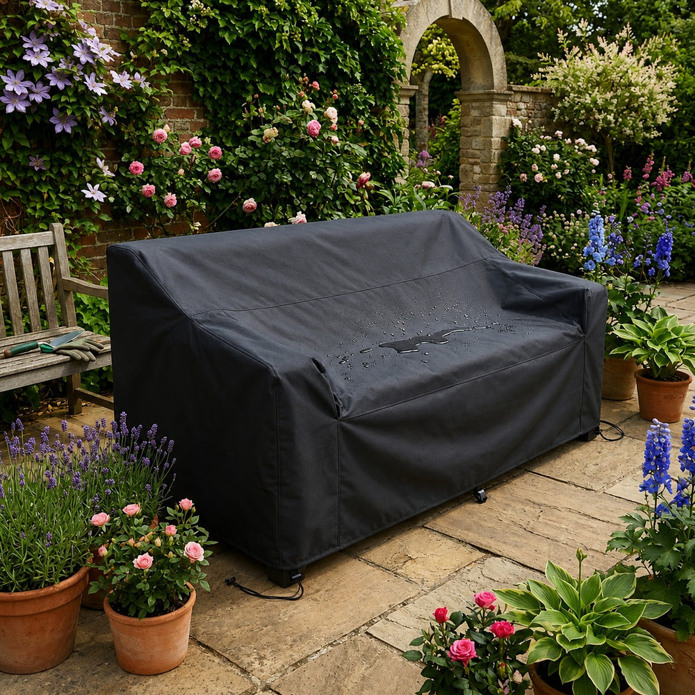 3 Seater Sofa Cover – Black – Heavy Duty Protection – Outdoor Use