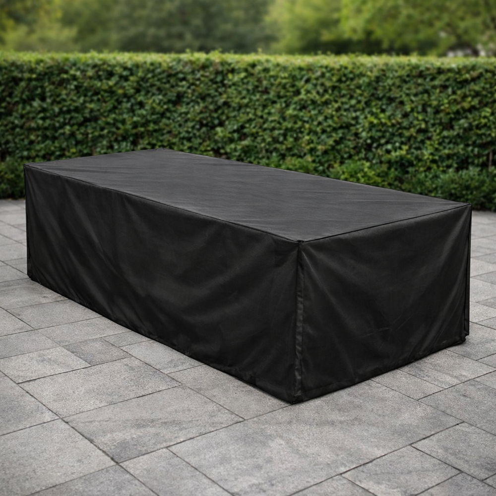 Heavy Duty Furniture Set Cover – 8-10 Seater – Black – Outdoor Protection