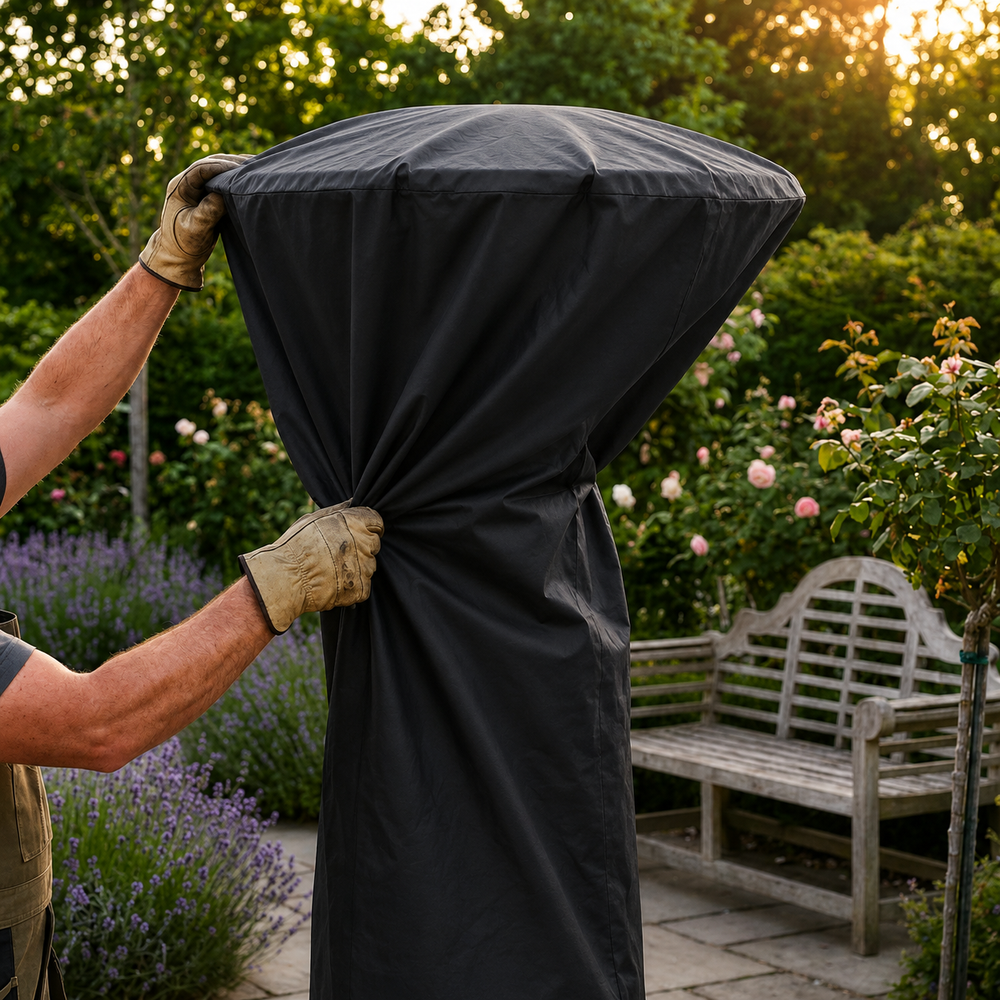 Heavy Duty Patio Heater Cover – Black – Polyethylene – Outdoor Protection