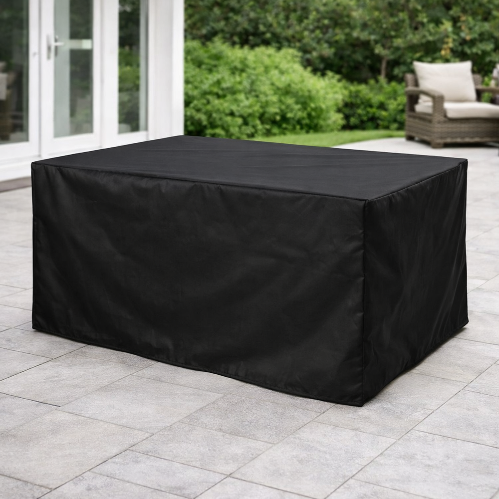 Rectangular Table Cover – 8 Seat Black – All-Weather Protection – Outdoor Use