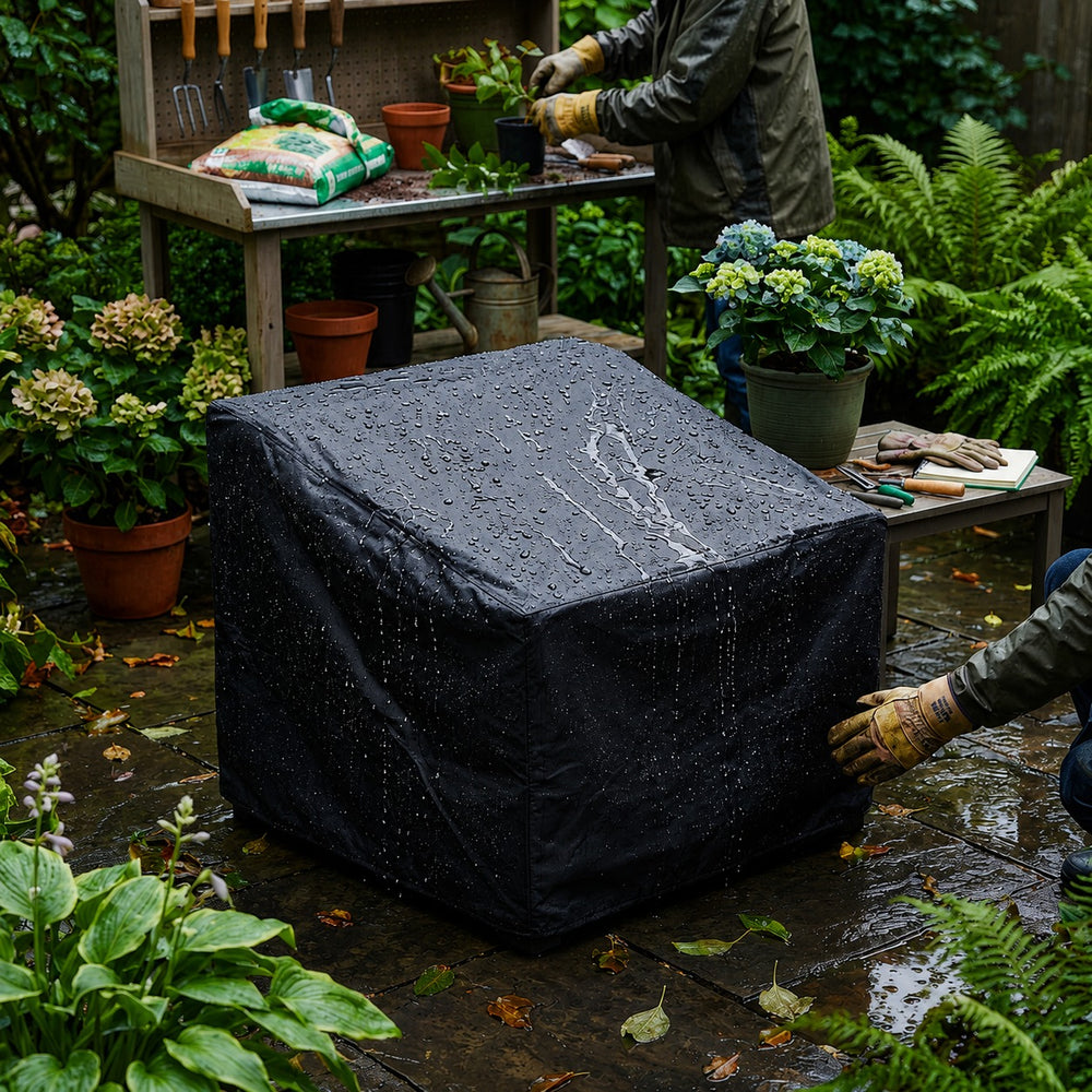 Heavy Duty Large Centre Unit Cover – Black – Polyethylene – Garden Sofa Protection