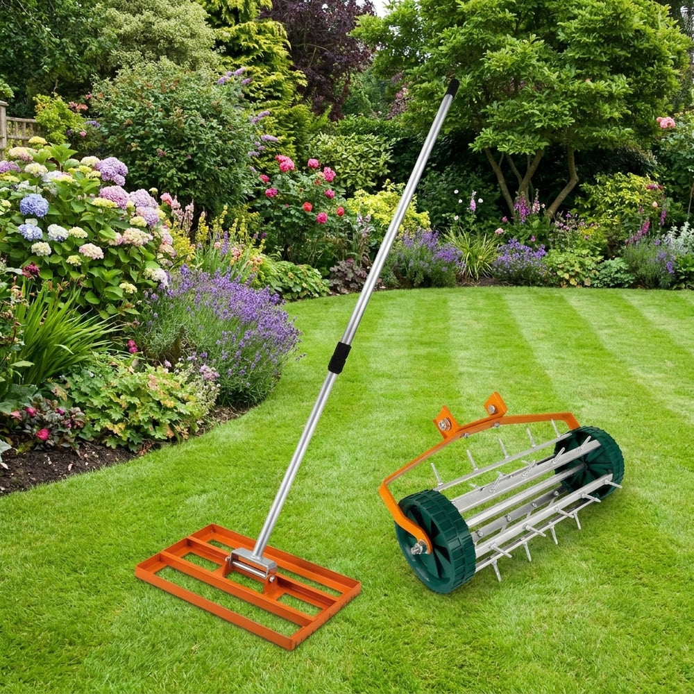 50cm Lawn Leveling and Aerating Tool in Orange