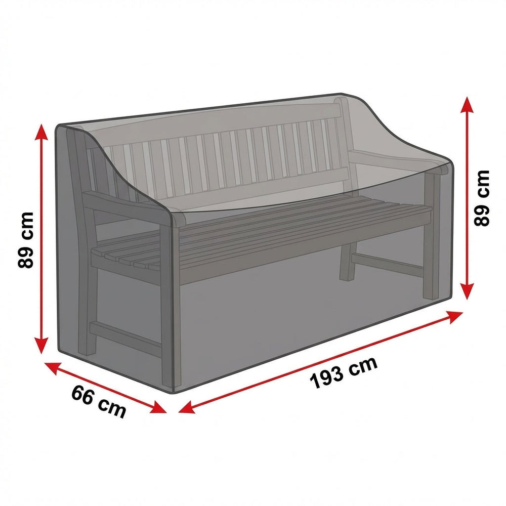 Bench Cover – Large Charcoal – Durable Polyester – Outdoor Protection