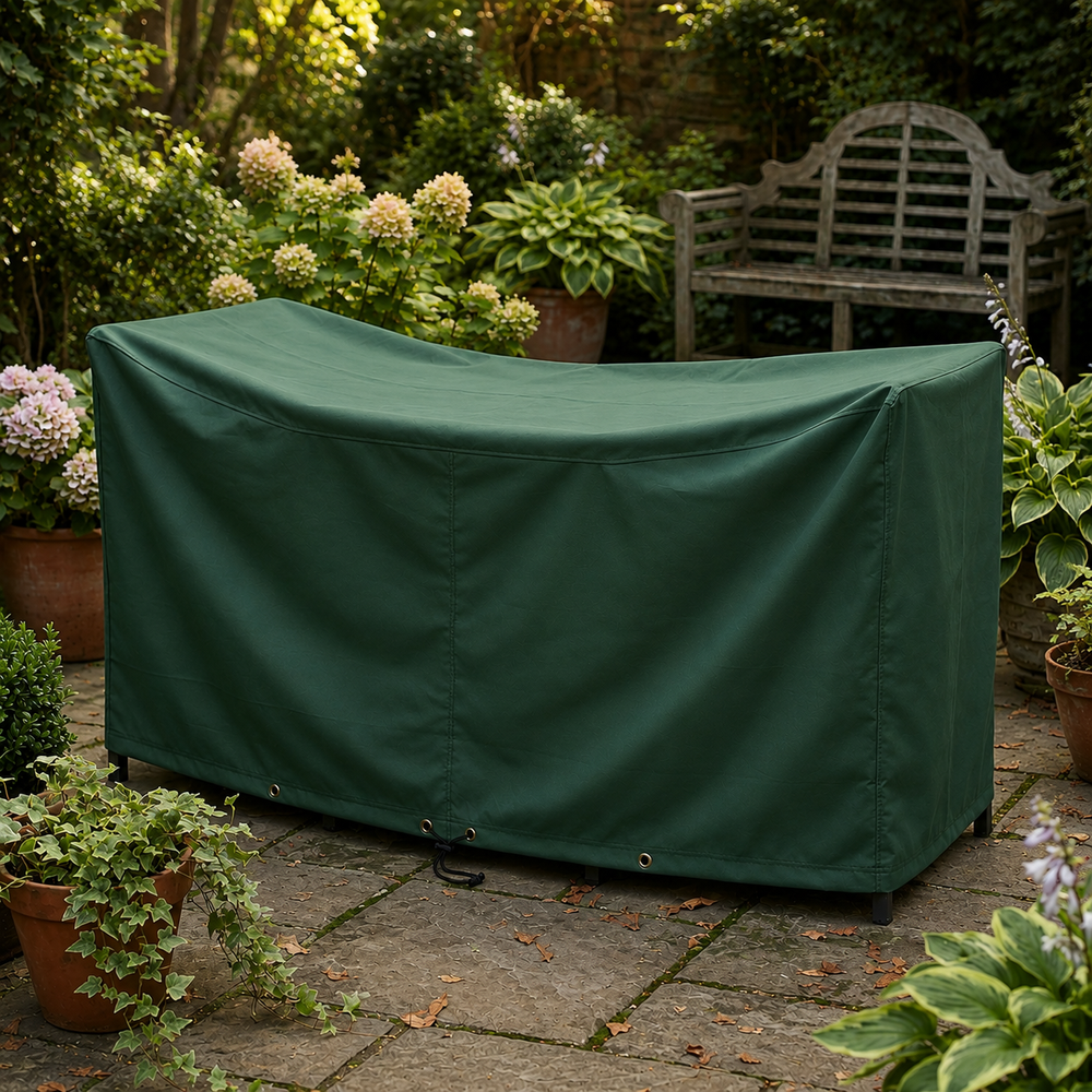Heavy Duty 2 Seater Large Bistro Set Cover – Green – Polyethylene Protection – Outdoor Furniture