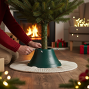 Premium Christmas Tree Stand with Snowflake Design, Water Reservoir, and Easy Assembly for Trees Up to 2m Height