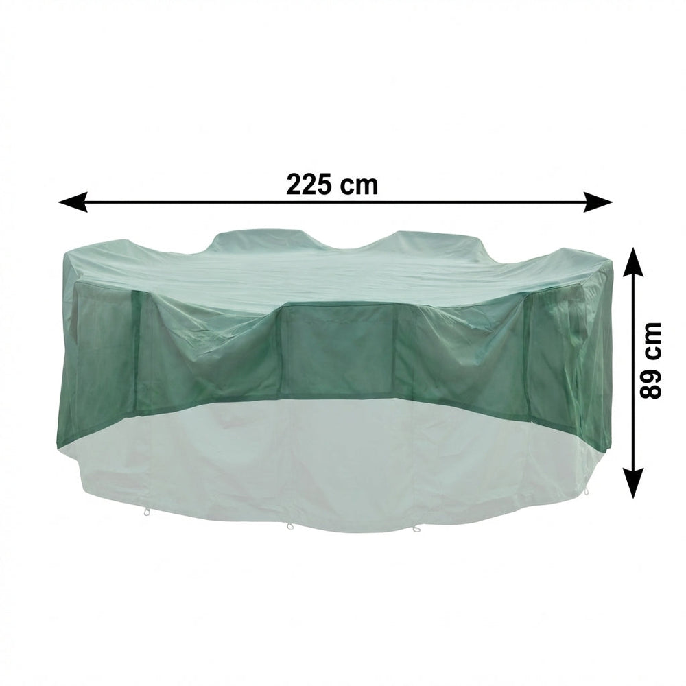 6 Seater Round Furniture Cover – Green – Heavy Duty Polyethylene – Outdoor Protection