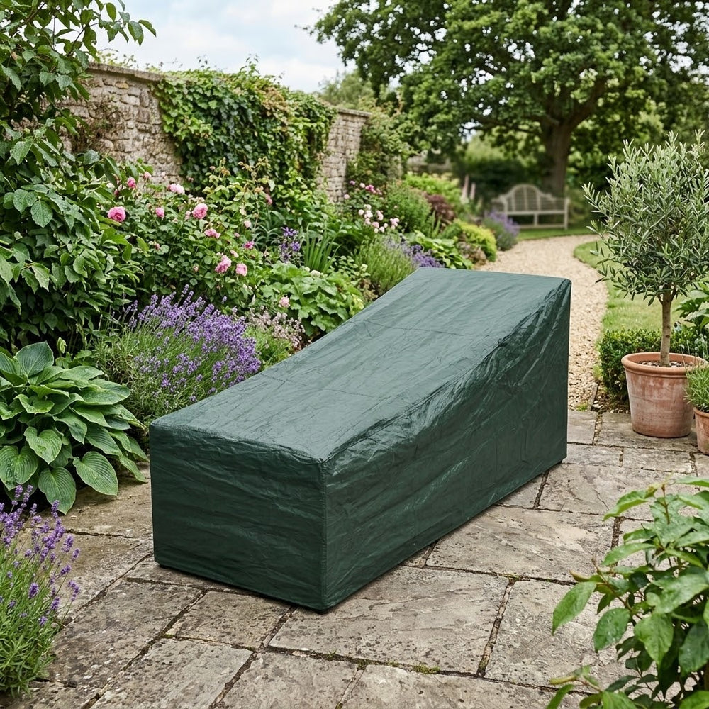 Heavy Duty Lounger Cover – Green – Polyethylene Protection – Outdoor Use