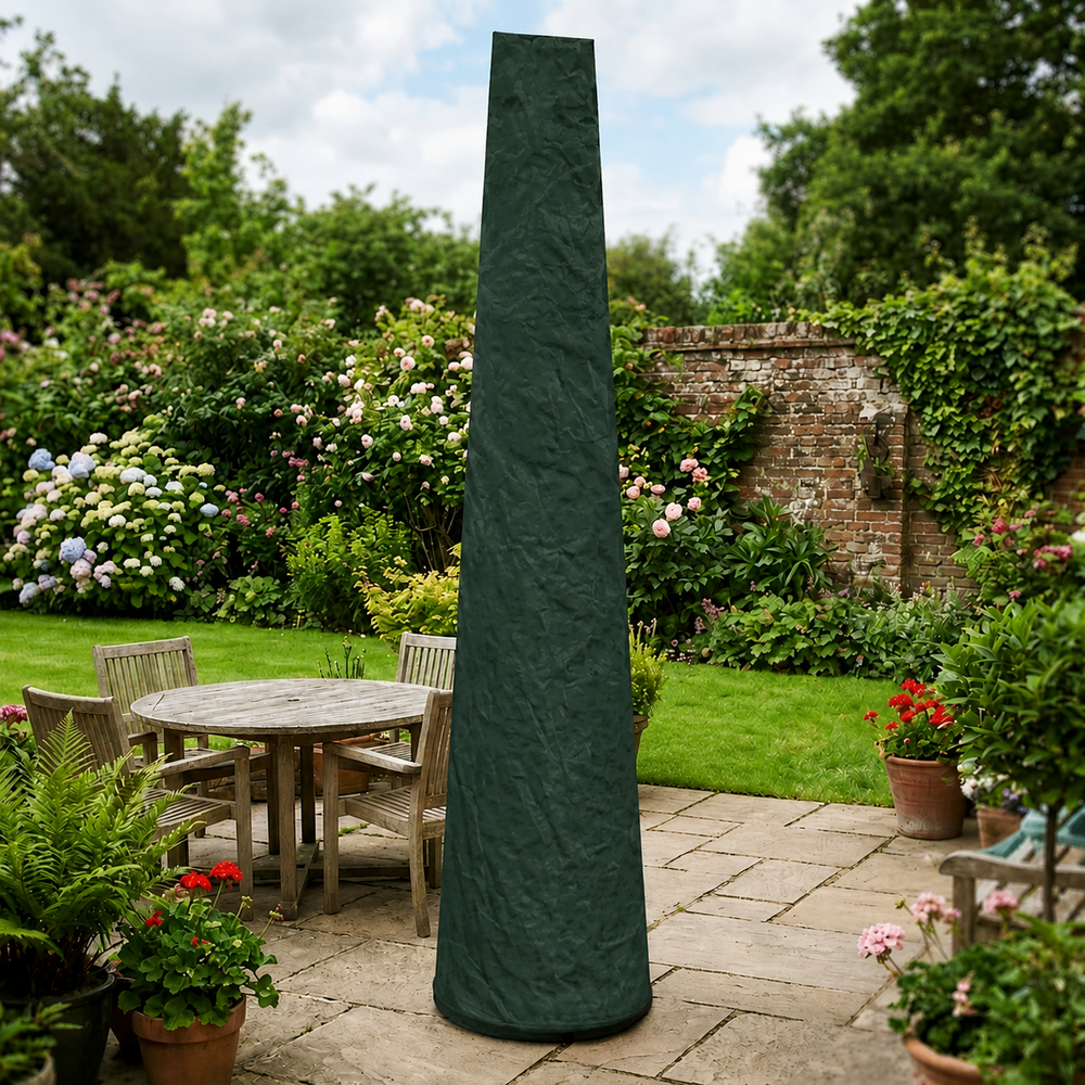 Heavy Duty Parasol Cover – Large Green – Polyethylene Protection – Outdoor Use