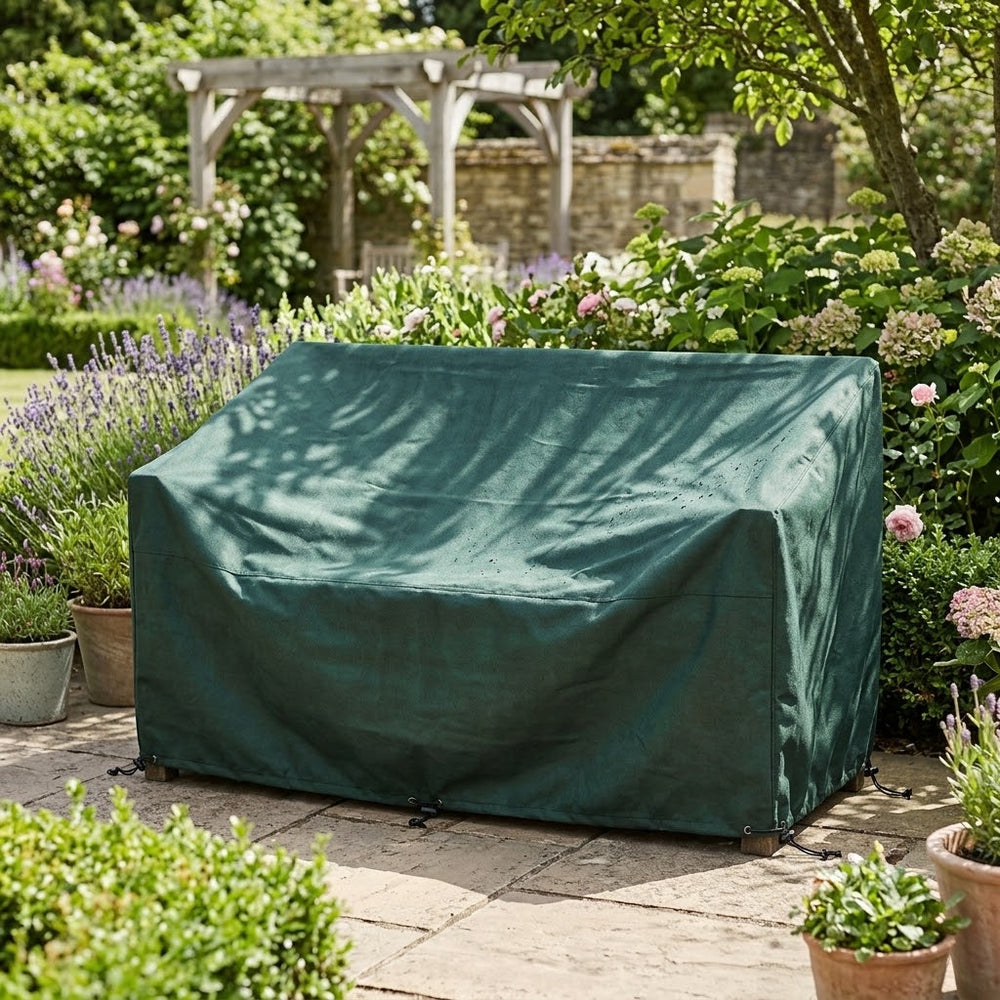 3 Seater Bench Cover – Green – Super Tough Waterproof – Garden Protection