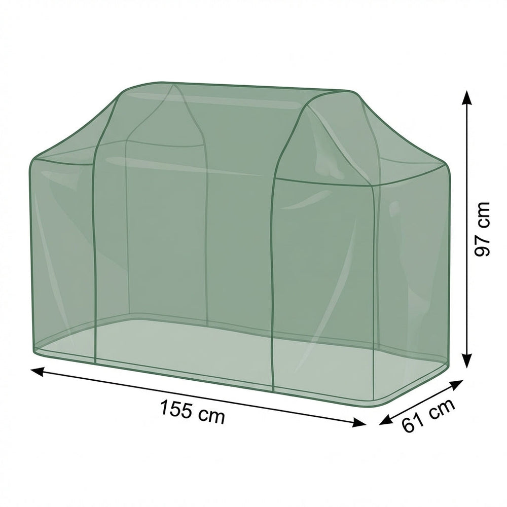 Heavy Duty Barbecue Cover – Large Green – Weatherproof Protection