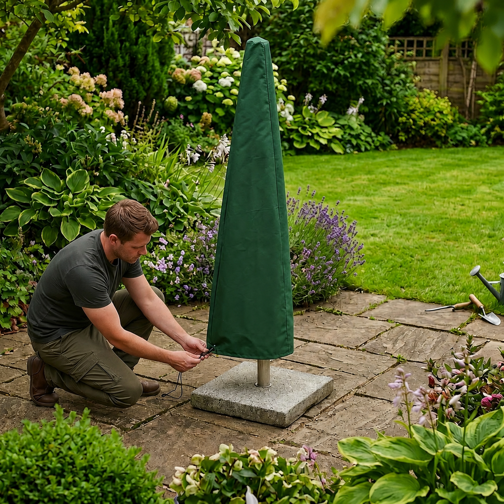 Parasol Cover – Medium – Reversible PVC Polyester – Weather Protection