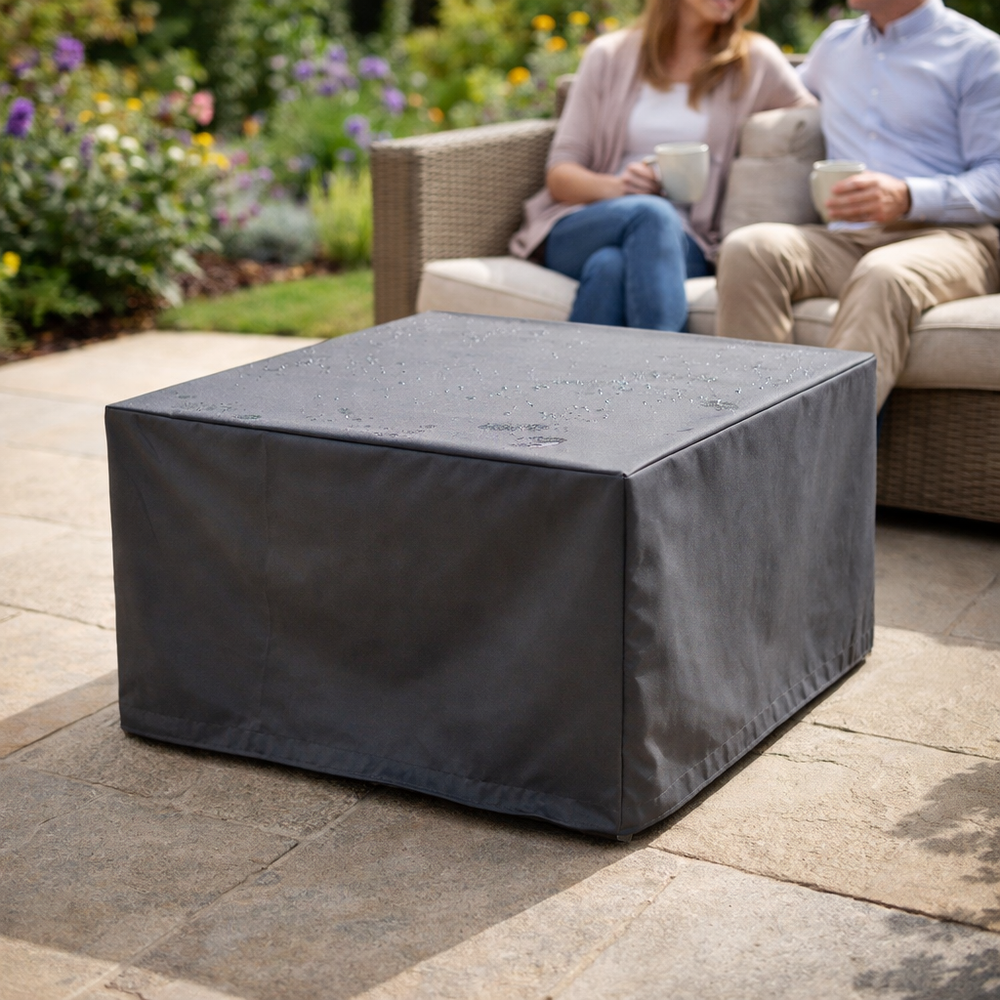 Coffee Table Cover – 93x93x28cm Charcoal – Weatherproof Polyester – Outdoor Protection