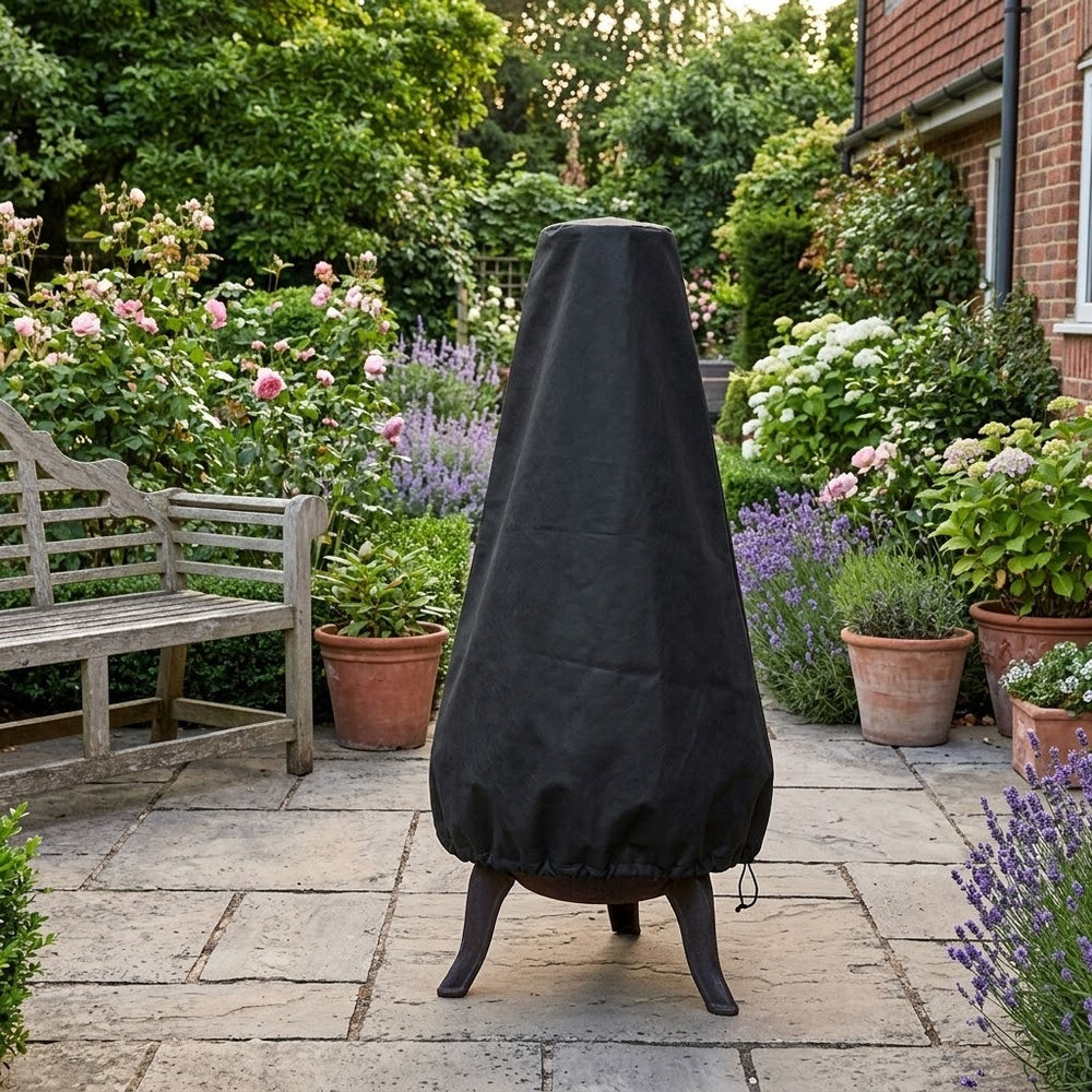 Medium Chimenea Cover – Black – Super Tough Waterproof – Outdoor Protection