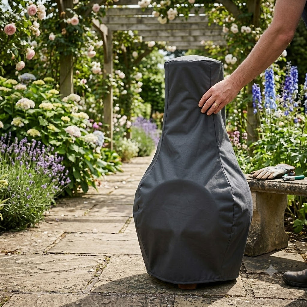 Medium Chimenea Cover – Charcoal – Durable Polyester – All-Weather Protection