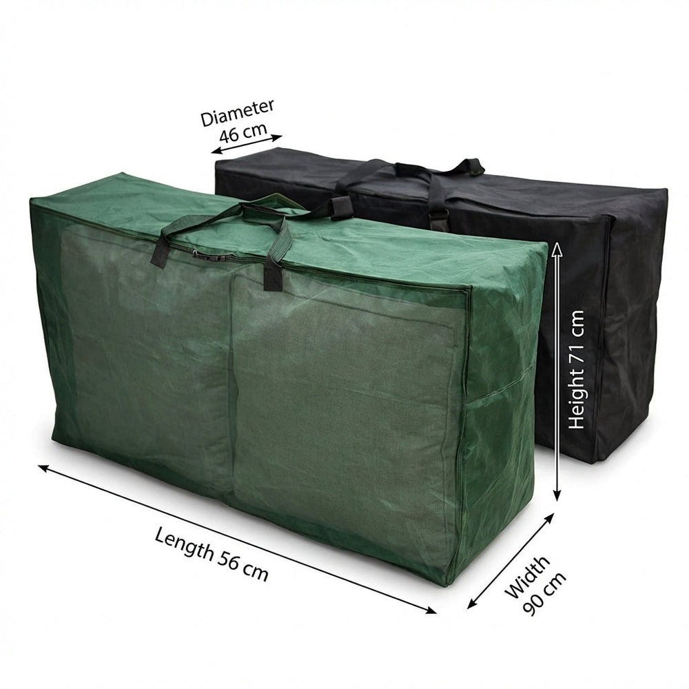 Cushion Storage Bag – Green/Black – All-Weather Protection – Outdoor Use