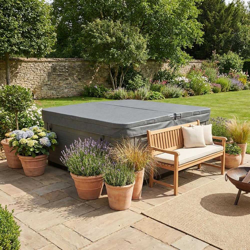 Grey Hot Tub Spa Cover for Enhanced Protection and Insulation