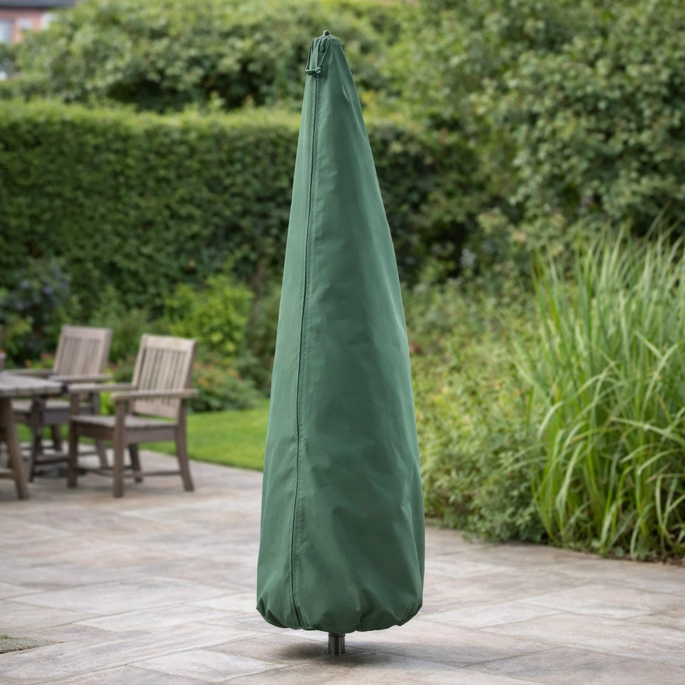 Extra Large Parasol Cover – Green – Waterproof Polyester – Outdoor Protection
