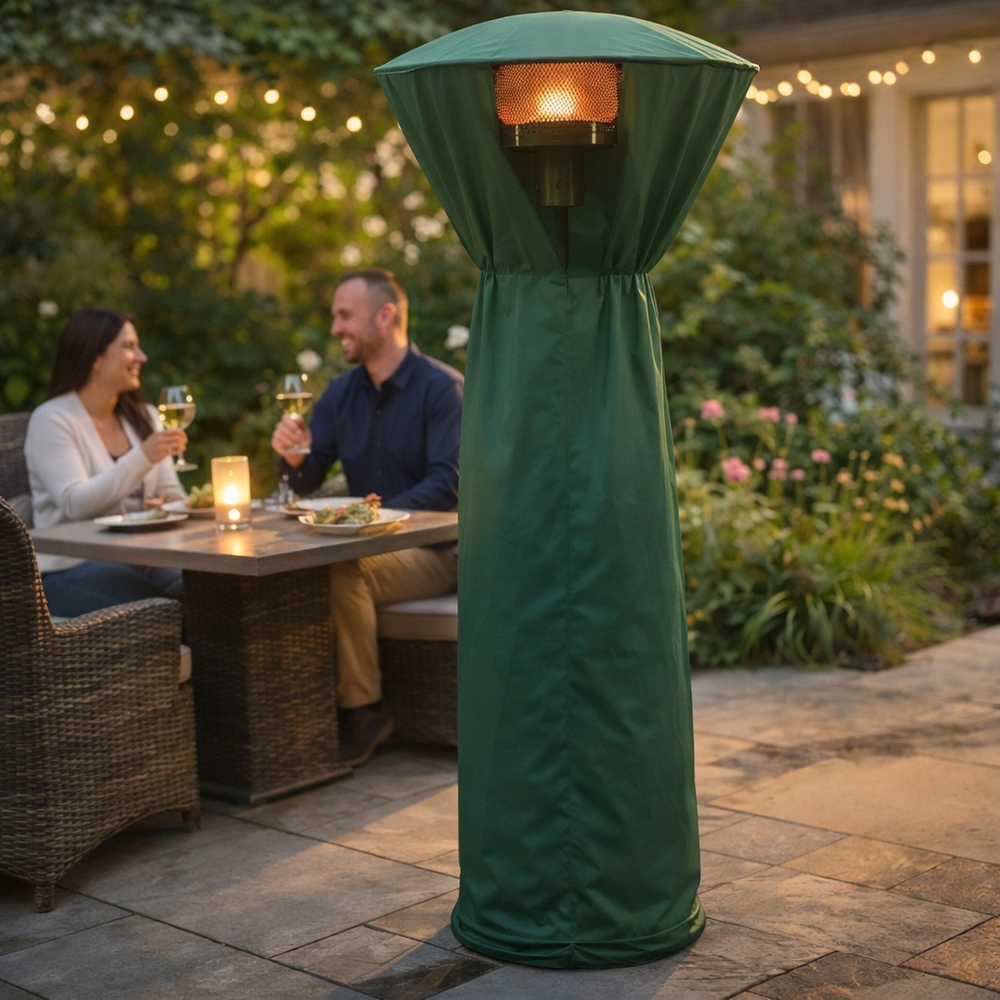 Heavy Duty Patio Heater Cover – 124 cm Diameter, Green – Weather Protection