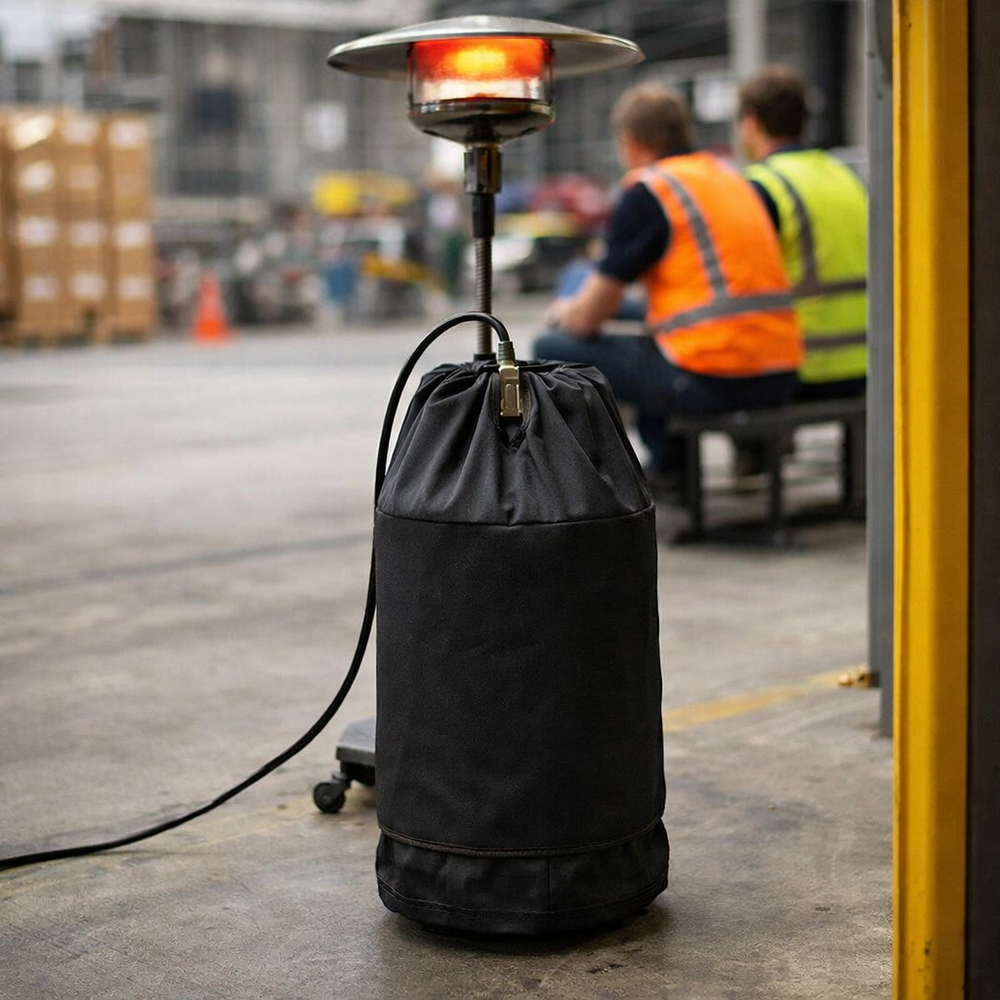 Heavy Duty Gas Bottle Cover – 15kg Black – Waterproof Protection – Outdoor Use