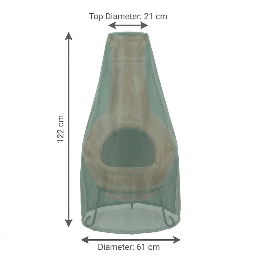 Large Chimenea Cover – Green – Heavy Duty Waterproof – Outdoor Protection