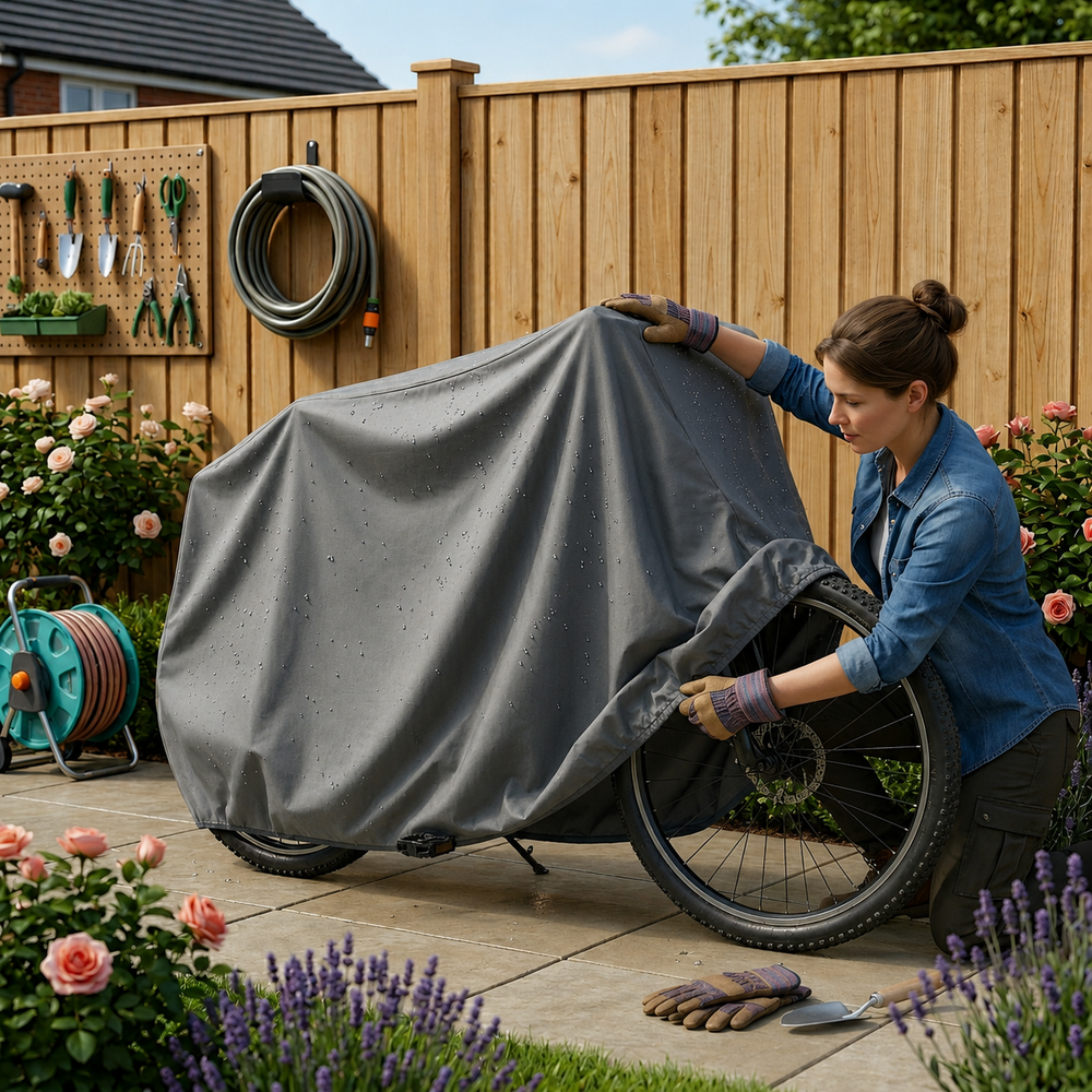 Waterproof Bicycle Cover – 186 x 85 cm – Polyethylene – Outdoor Protection
