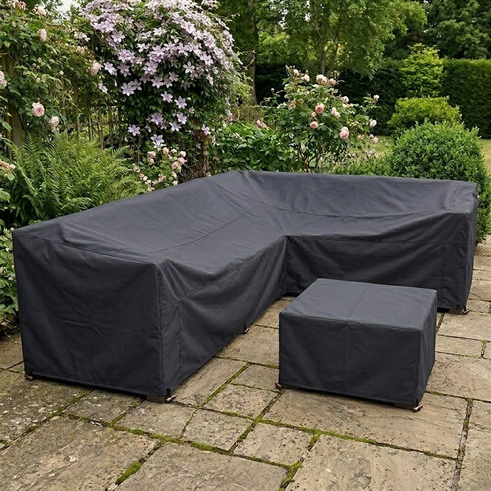 Corner Sofa Set Cover – Large Charcoal – Durable Polyester – Outdoor Protection