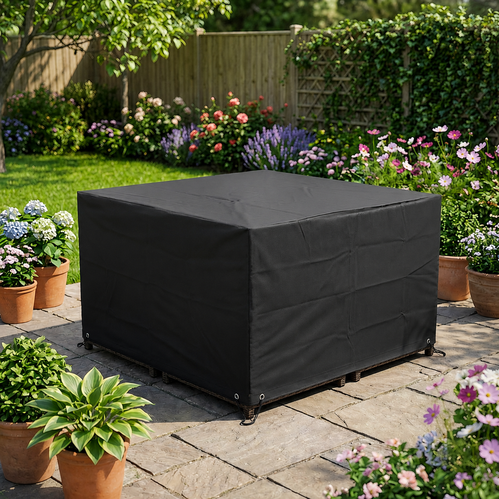 4 Seater Rattan Cube Set Cover – Medium 125cm – Waterproof Protection