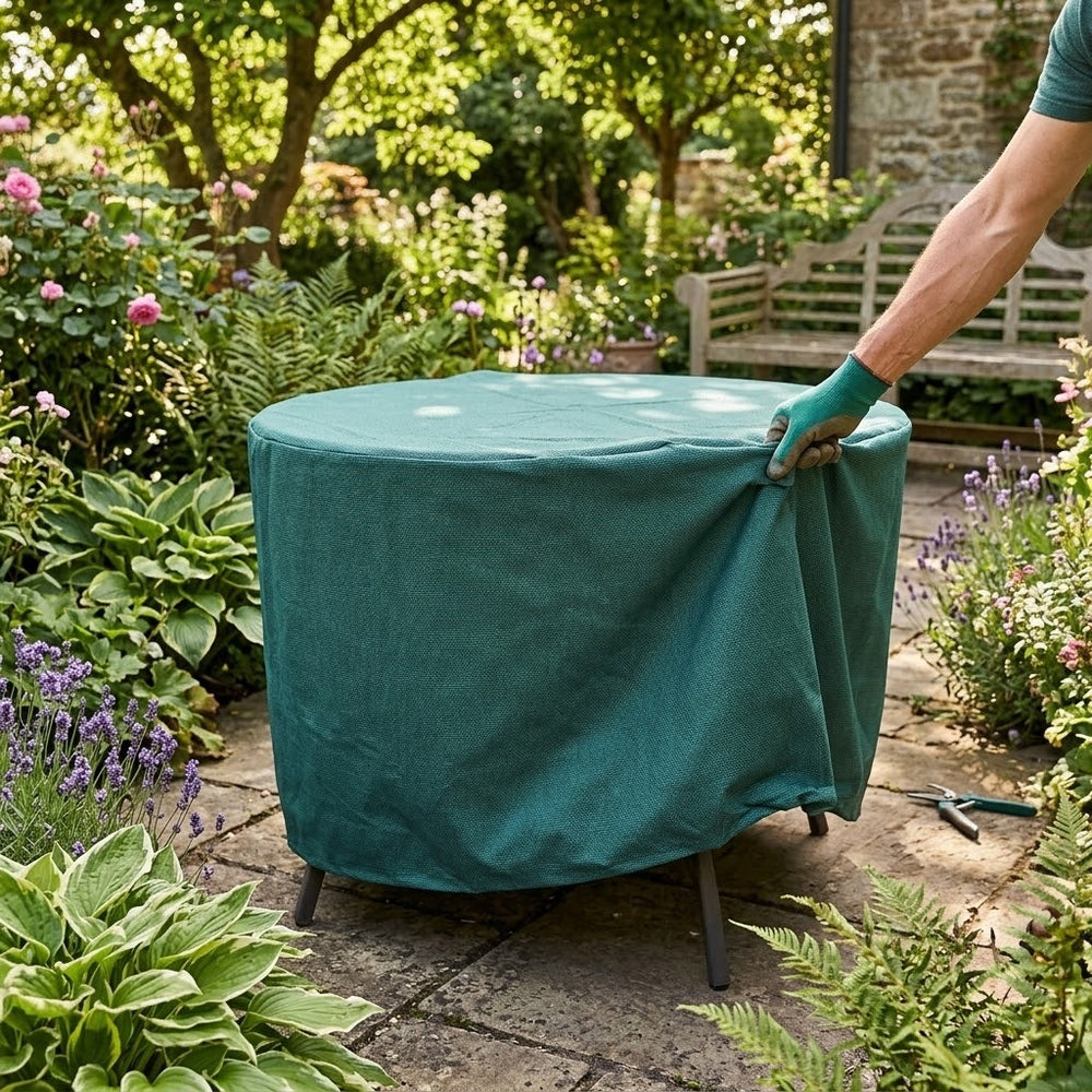 Round Table Cover – 4 Seater – Green – Heavy Duty Weather Protection