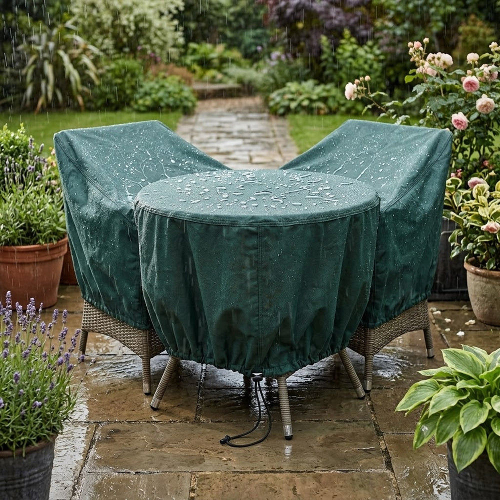 Heavy Duty 2 Seater Bistro Set Cover – Green – Weather Protection