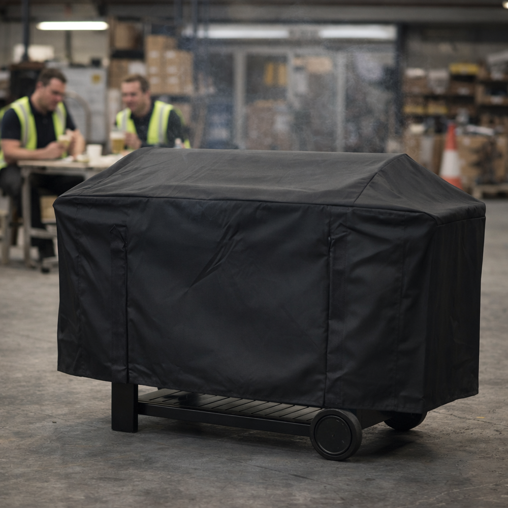 Heavy Duty Large Flatbed Barbecue Cover – Black – Polyethylene Protection – Outdoor Use