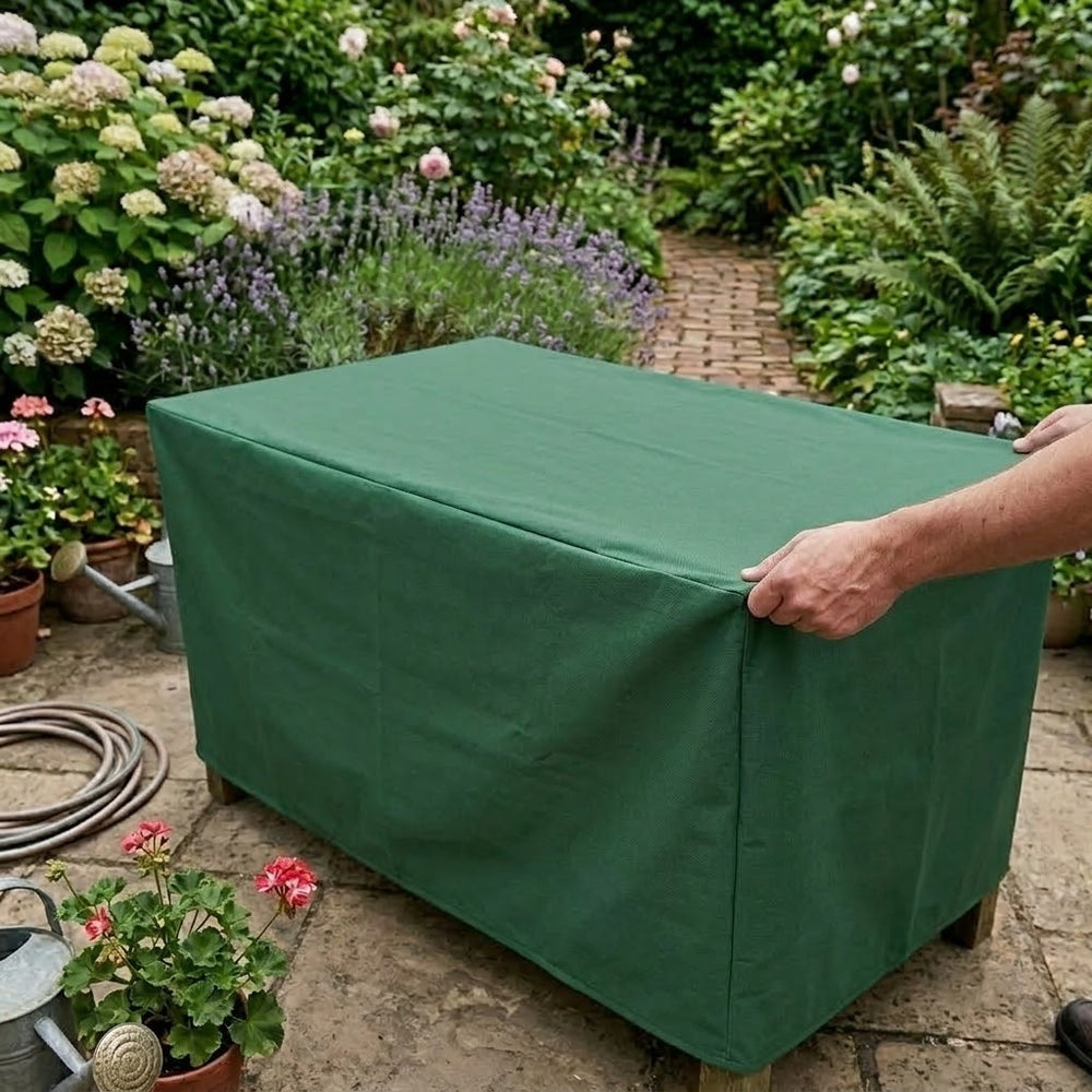 Rectangular Table Cover – 4 Seat – Reversible PVC Backed – Outdoor Protection