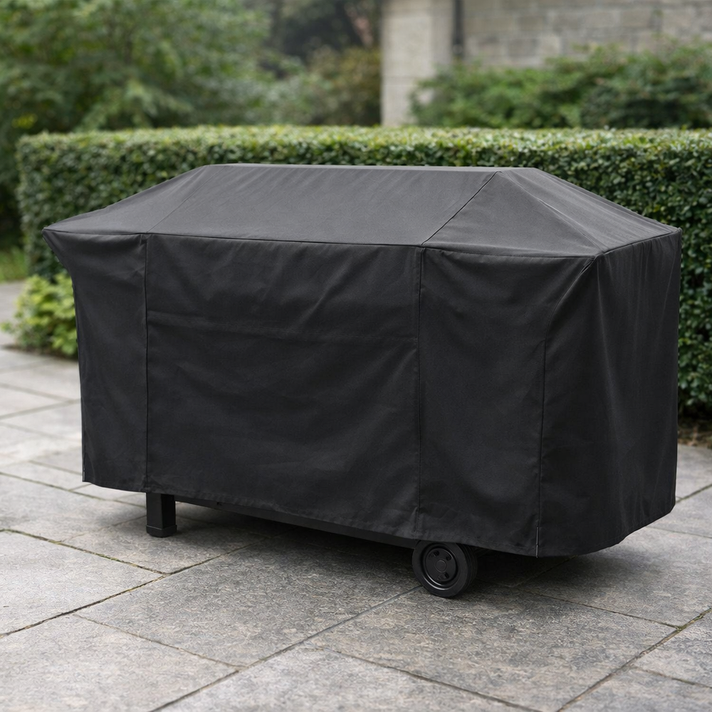 Large Flatbed Barbecue Cover – Black – Super Tough Waterproof – Outdoor Protection